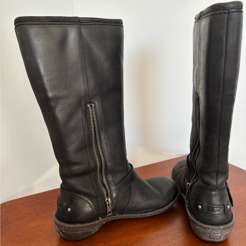 Ugg Black Leather Boots - Picture 4 of 5
